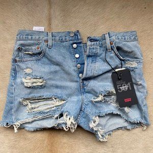Levis 501 High Rise Jean Shorts NWT Size 29